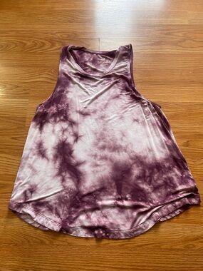 American Eagle Outfitters Purple Tie-Dye Sleeveless Tank